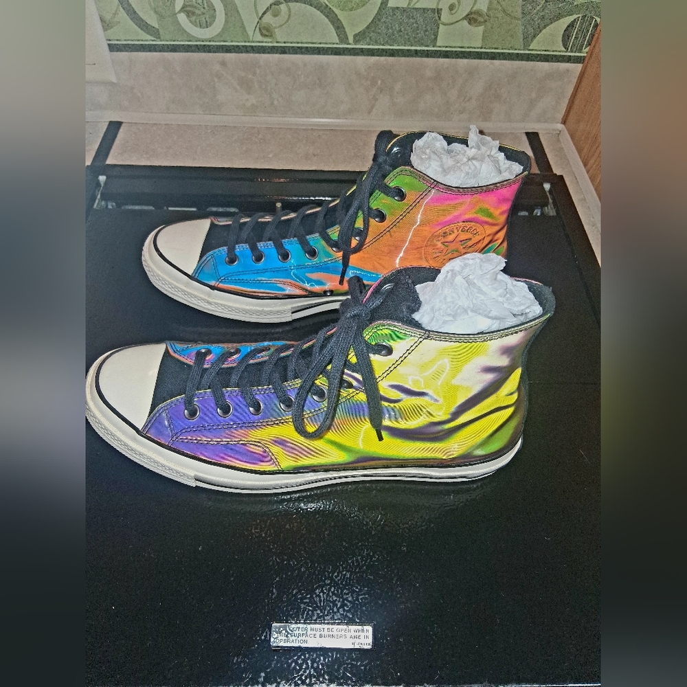 Converse Chuck 70 Hi "Spectrum" Iridescent Flame - Men’s 12 / Women’s 14 - Picture 6 of 9